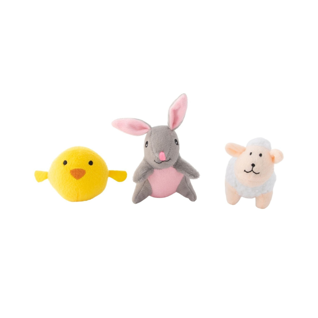 Zippy Paws Easter Miniz Squeaker Dog Toys - Easter Friends (3 pack)
