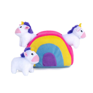 Zippy Paws Interactive Burrow - Unicorns in a Rainbow